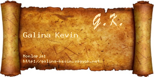 Galina Kevin névjegykártya